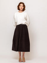 Gonna Gea Needlecord Skirt - Cacao