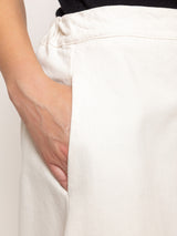 Gonna Carta Brushed Twill Skirt - Winter White