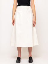 Gonna Carta Brushed Twill Skirt - Winter White