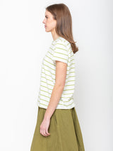 Labo.Art - Maglia Rico Stripe Jersey Tee - Pisello - Verdalina