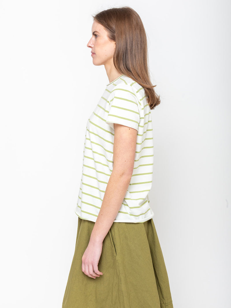 Labo.Art - Maglia Rico Stripe Jersey Tee - Pisello - Verdalina