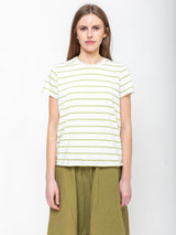 Labo.Art - Maglia Rico Stripe Jersey Tee - Pisello - Verdalina