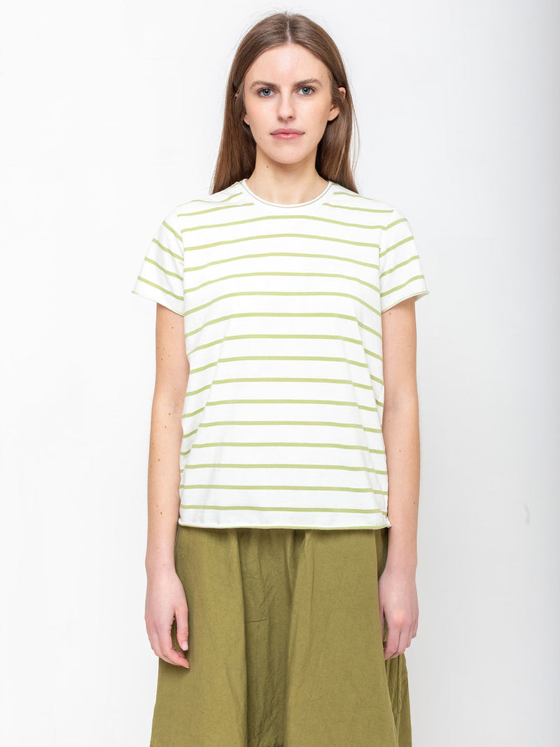Labo.Art - Maglia Rico Stripe Jersey Tee - Pisello - Verdalina
