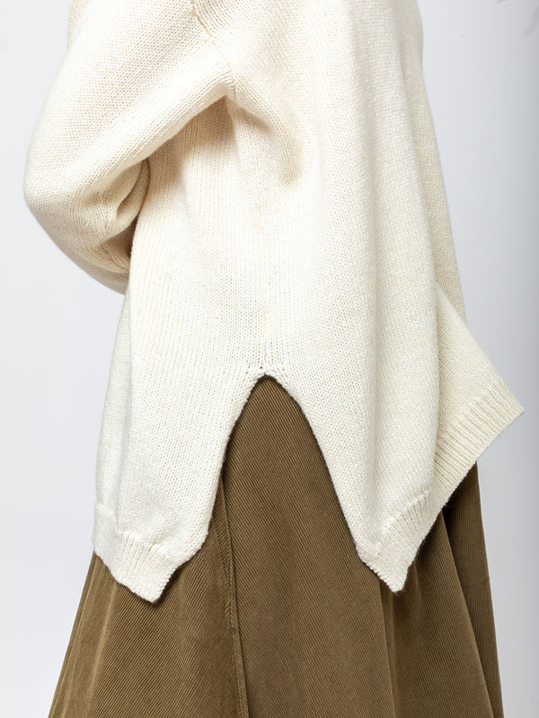 Labo.Art - Muschio Mockneck Sweater - Winter White - Verdalina
