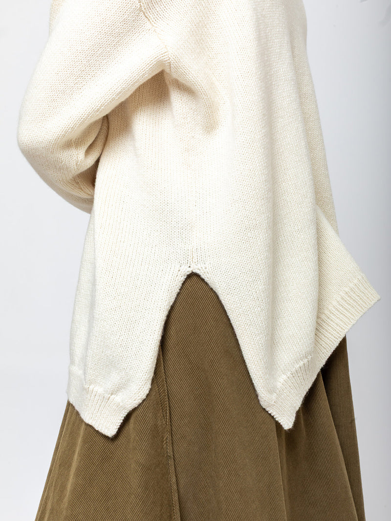 Labo.Art - Muschio Mockneck Sweater - Winter White - Verdalina