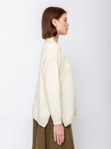 Labo.Art - Muschio Mockneck Sweater - Winter White - Verdalina