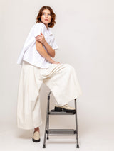 Panta Rombo Twill Pant - Winter White