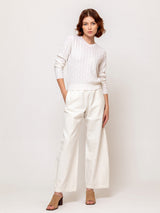 Panta Chiaro Brushed Twill Pant - Winter White