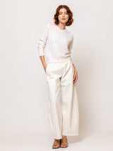 Panta Chiaro Brushed Twill Pant - Winter White