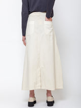Ton Cotton Needlecord Skirt - Papyrus