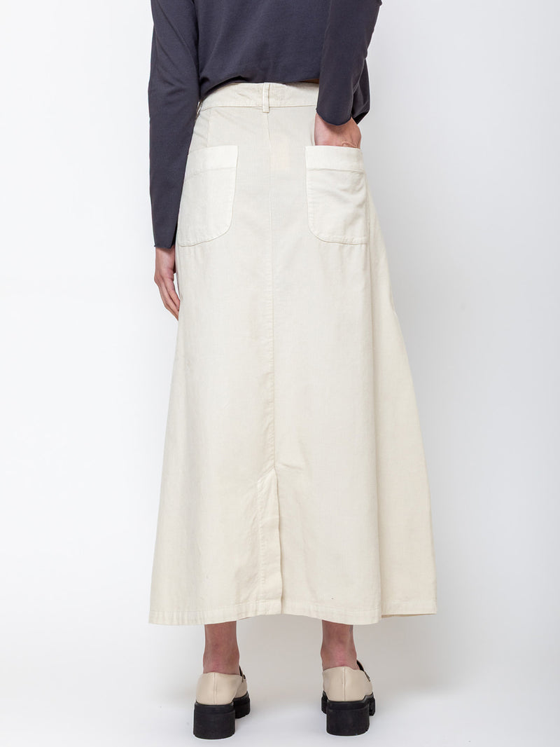 Ton Cotton Needlecord Skirt - Papyrus