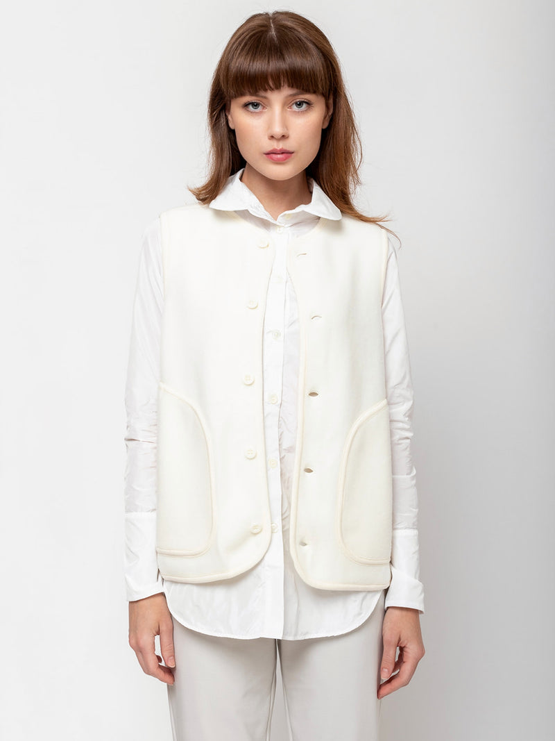 Labo.Art | Wool Felted Vest - Winter White | Verdalina