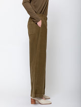Labo.Art - Diana Wide Leg Needlecord Pants - Verdalina