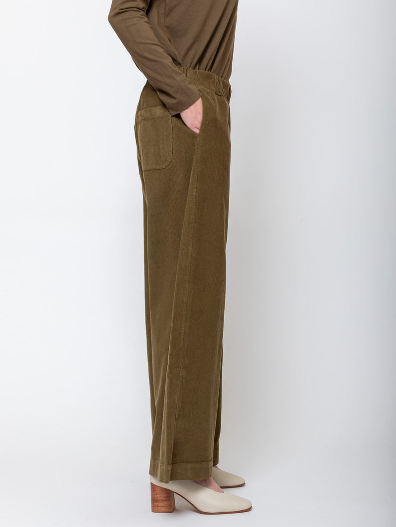 Labo.Art - Diana Wide Leg Needlecord Pants - Verdalina