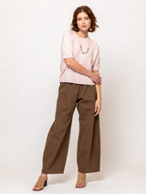 Panta Chiaro Brushed Twill Pant - Teak
