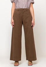 Panta Pandora Brushed Twill Pant - Teak