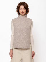 Tabard Sleeveless Sweater - Pebble