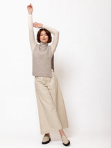 Tabard Sleeveless Sweater - Pebble