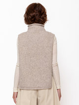Tabard Sleeveless Sweater - Pebble