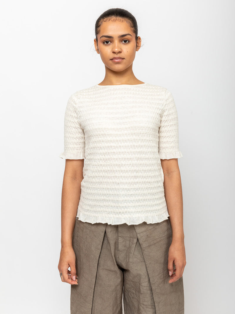 Lauren Manoogian - Smocked Tee - Hessian - Verdalina