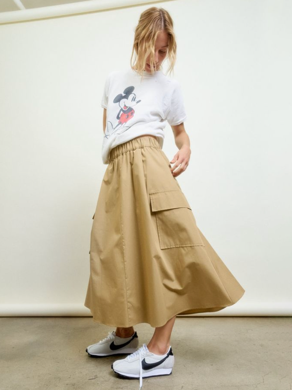 Aquarius Cocktail - Le Cargo Skirt - Khaki - Verdalina