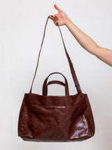Lihann George - Elli Crushed Grain Leather Bag - Oxidized Brown - Verdalina