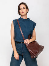 Lihann George - Elli Crushed Grain Leather Bag - Oxidized Brown - Verdalina
