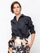 Lunatica Milano - Button Down Cotton Poplin Shirt - Black - Verdalina