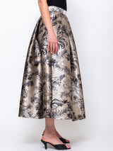 Luna K Skirt - Moire Parrot - Silver