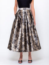 Luna K Skirt - Moire Parrot - Silver