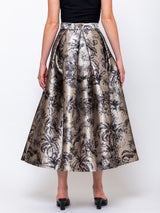 Luna K Skirt - Moire Parrot - Silver