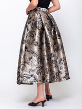 Luna K Skirt - Moire Parrot - Silver