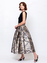 Luna K Skirt - Moire Parrot - Silver
