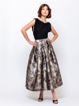 Luna K Skirt - Moire Parrot - Silver