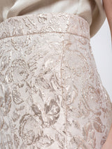 Venice Brocade Skirt - Champagne