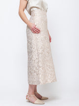 Venice Brocade Skirt - Champagne
