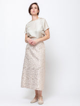 Venice Brocade Skirt - Champagne