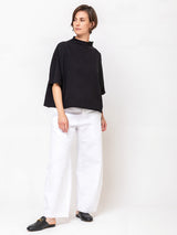 Mantra - Bo Mock Neck Poncho Tee - Verdalina