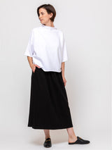 Mantra - Bo Mock Neck Poncho Tee - Verdalina