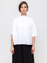 Mantra - Bo Mock Neck Poncho Tee - Verdalina