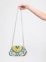 Marian Paquette - Liette Embroidered Linen Bag - Blue Multi - Verdalina