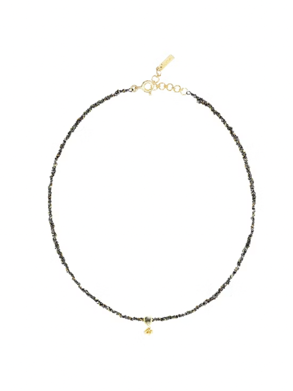 MARIE LAURE CHAMOREL - Ruthenium and Gold Necklace - Verdalina