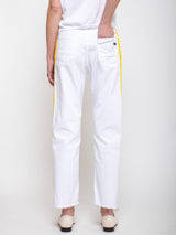 Maurizio Massimino - Boy Pants - White with Yellow Stripe - Verdalina