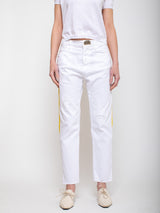 Maurizio Massimino - Boy Pants - White with Yellow Stripe - Verdalina