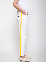 Maurizio Massimino - Boy Pants - White with Yellow Stripe - Verdalina