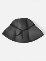 Mature Ha - Paper Braid Hat Short MPB1-01S - Black with Black Organdy Ribbon - Verdalina