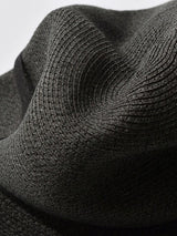 Mature Ha - Paper Braid Hat Short MPB1-01S - Black with Black Organdy Ribbon - Verdalina