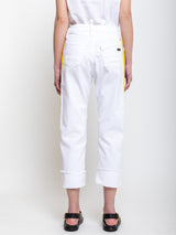Maurizio Massimino - Boy Pants - White with Yellow Stripe - Verdalina