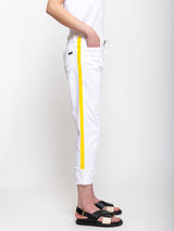 Maurizio Massimino - Boy Pants - White with Yellow Stripe - Verdalina