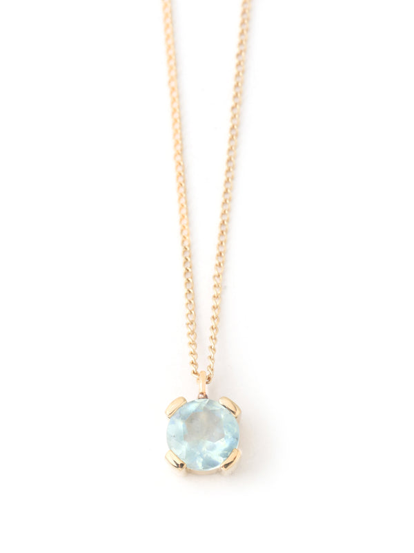 Melissa Joy Manning - Armored Pendant Necklace - Round Aquamarine - 14K - Verdalina